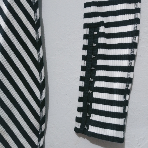 rag & bone striped black white rib knit dress - Picture 3 of 12